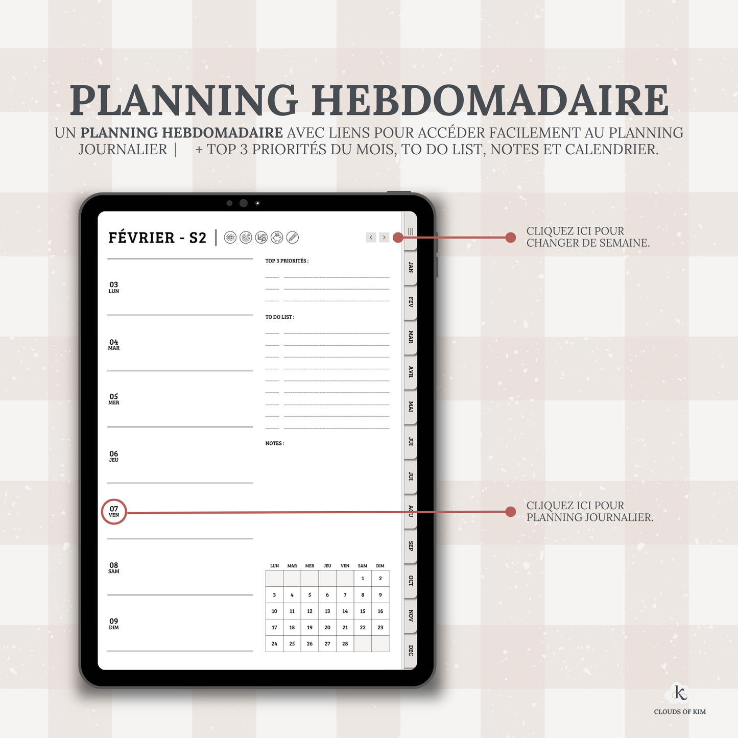 DIGITAL PLANNER JOURNALIER 2025