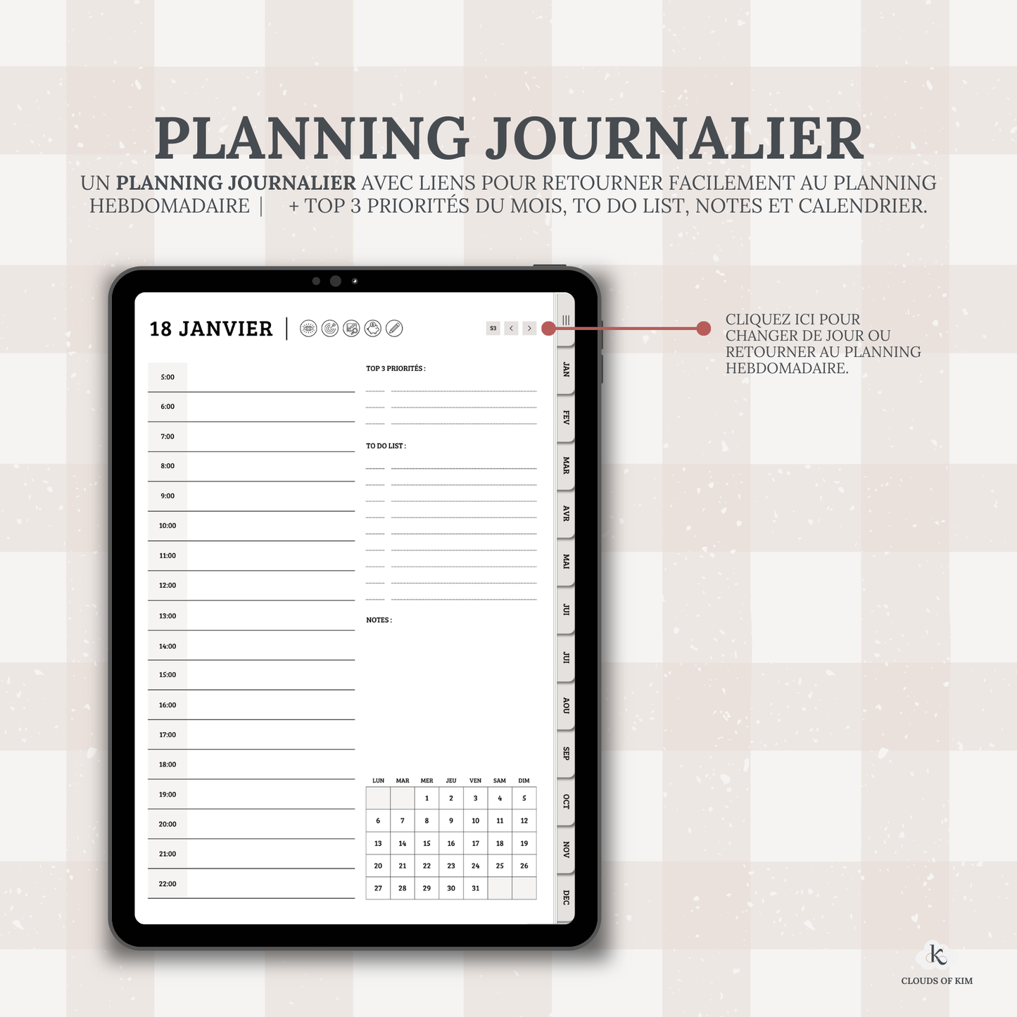 DIGITAL PLANNER JOURNALIER 2025