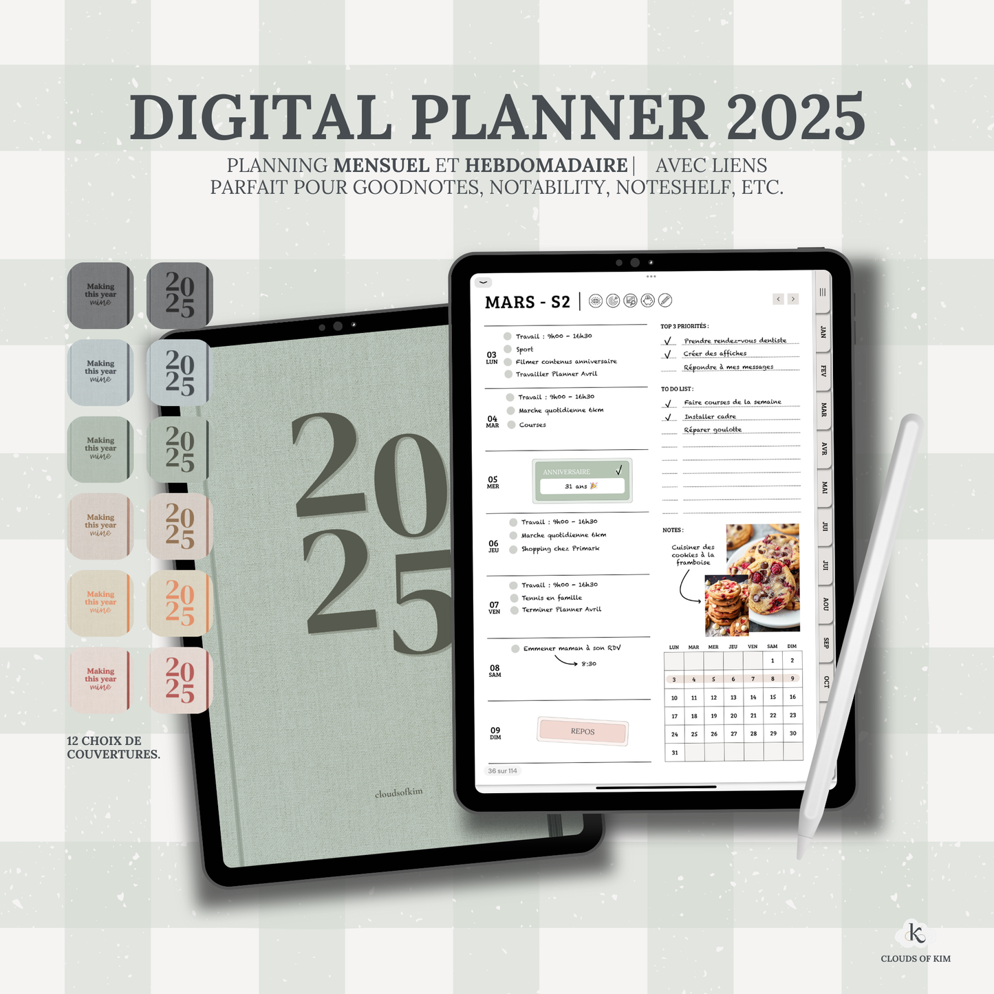 DIGITAL PLANNER SEMAINIER 2025