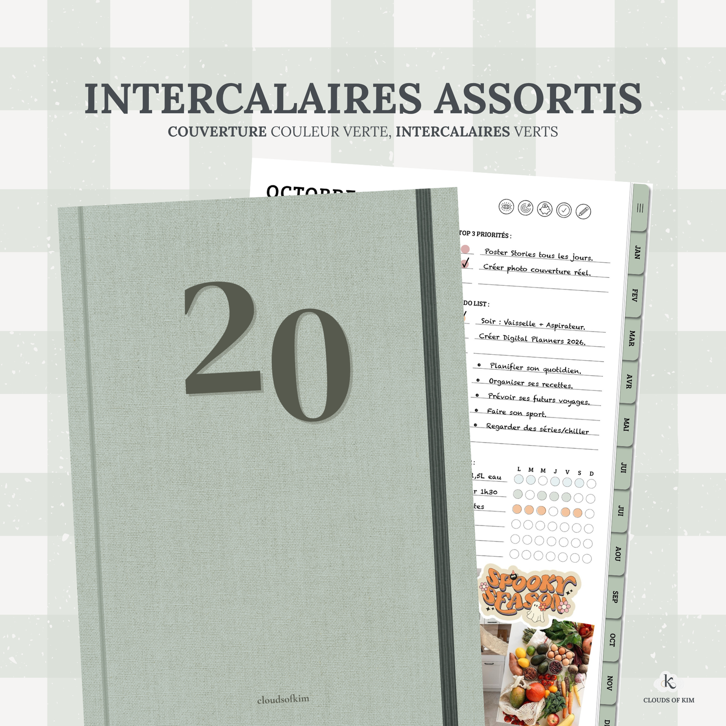 DIGITAL PLANNER NON DATÉ (VERT)