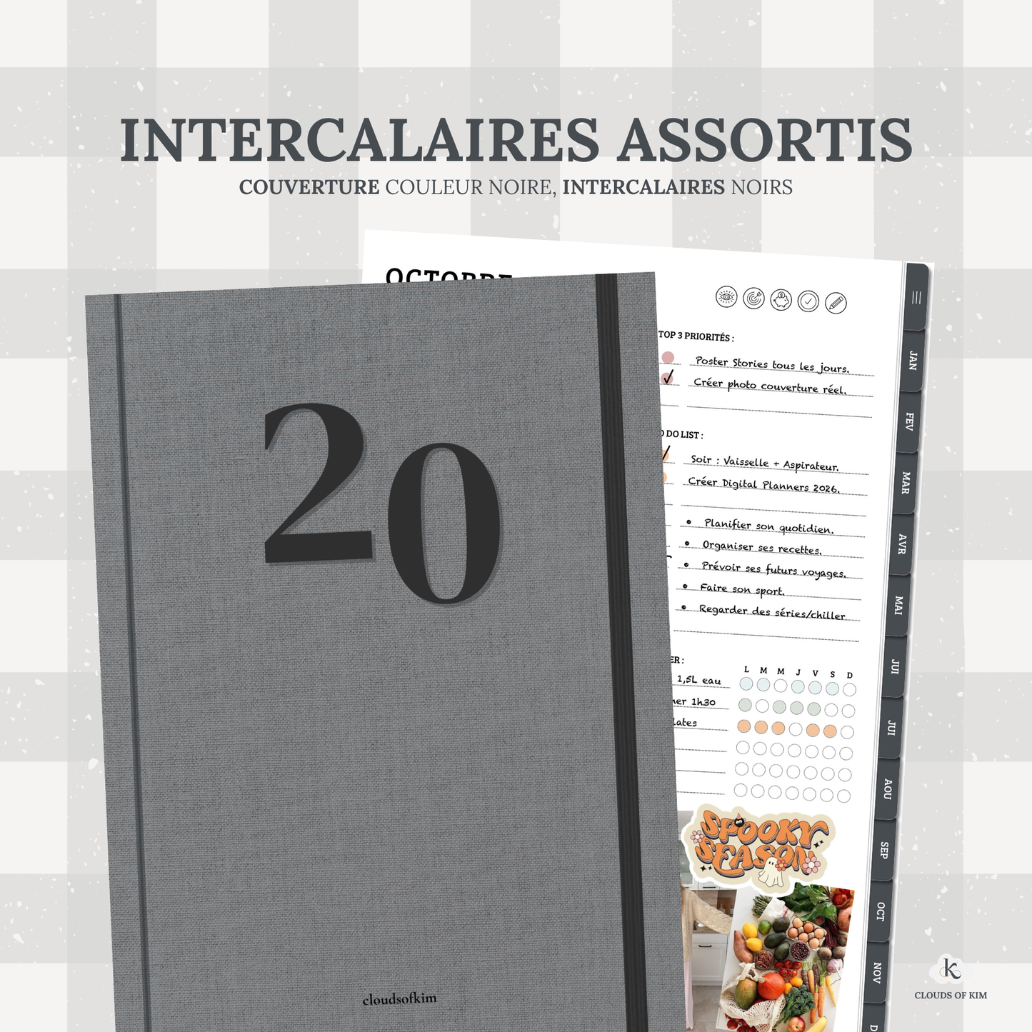 DIGITAL PLANNER NON DATÉ (NOIR)