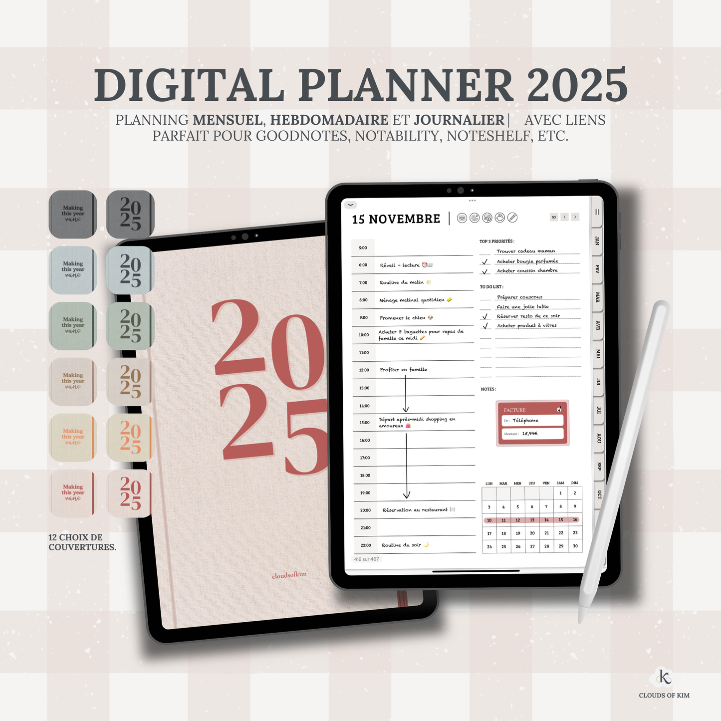 DIGITAL PLANNER JOURNALIER 2025