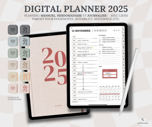 DIGITAL PLANNER JOURNALIER 2025