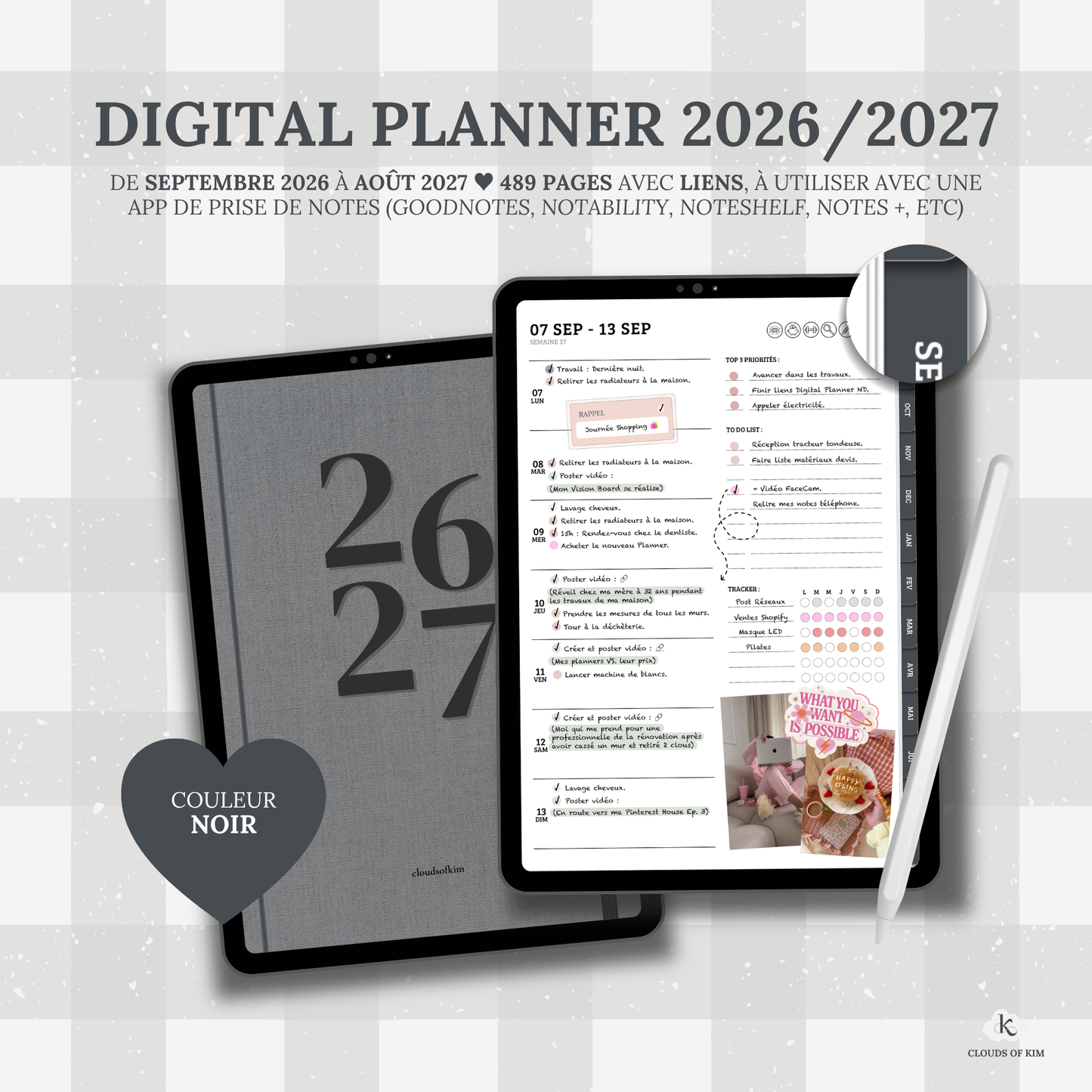 DIGITAL PLANNER 2026/2027 (NOIR)