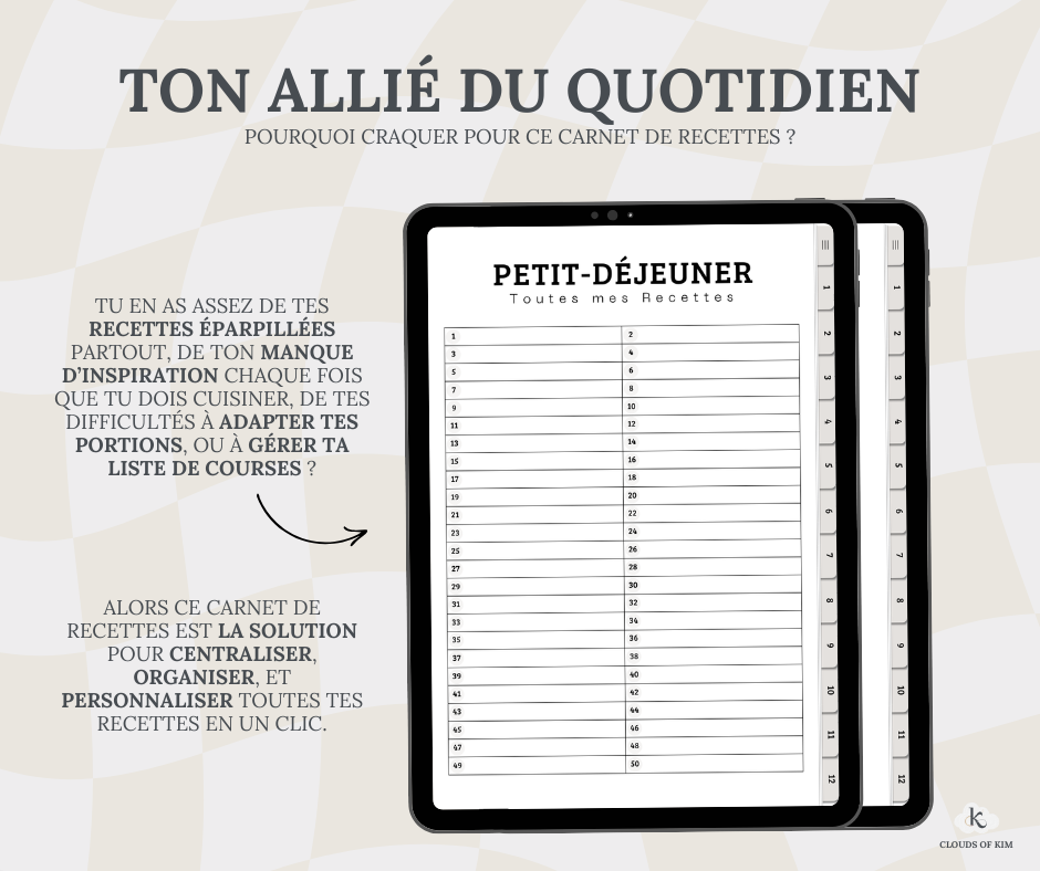 CARNET DE RECETTES