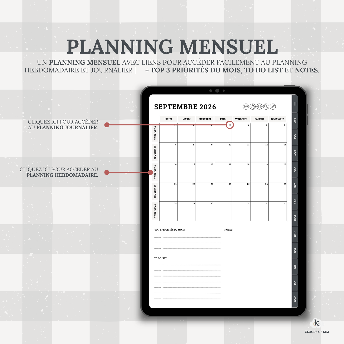 DIGITAL PLANNER 2026/2027 (NOIR)