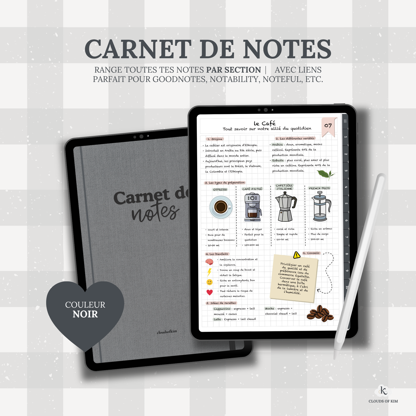 CARNET DE NOTES (NOIR)