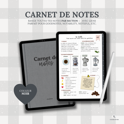 CARNET DE NOTES (NOIR)