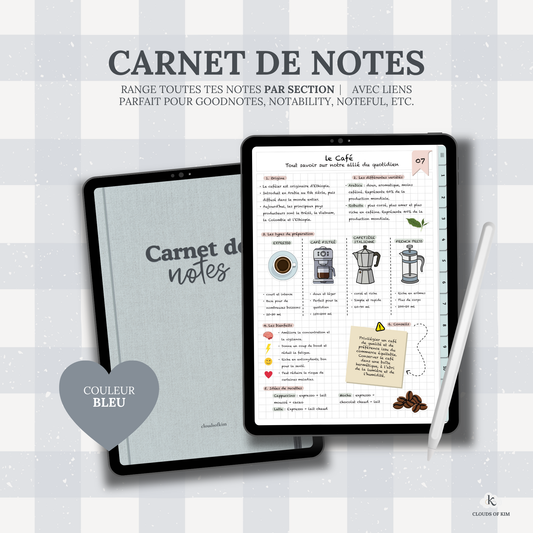 CARNET DE NOTES (BLEU)