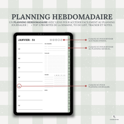 DIGITAL PLANNER NON DATÉ (VERT)
