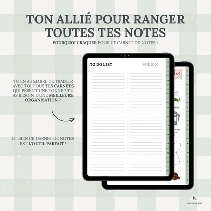 CARNET DE NOTES (VERT)