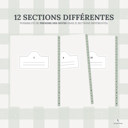 CARNET DE NOTES (VERT)
