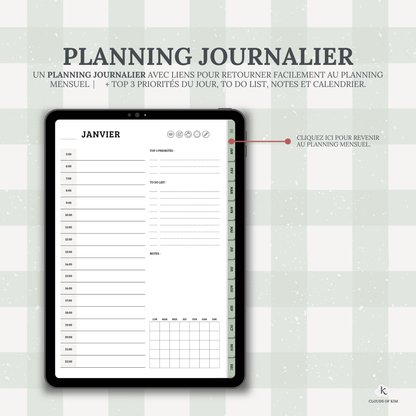 DIGITAL PLANNER NON DATÉ (VERT)