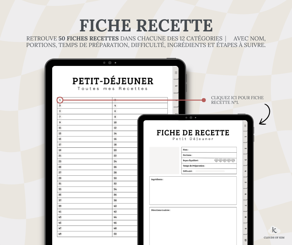 CARNET DE RECETTES