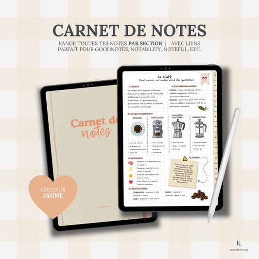 CARNET DE NOTES (JAUNE)