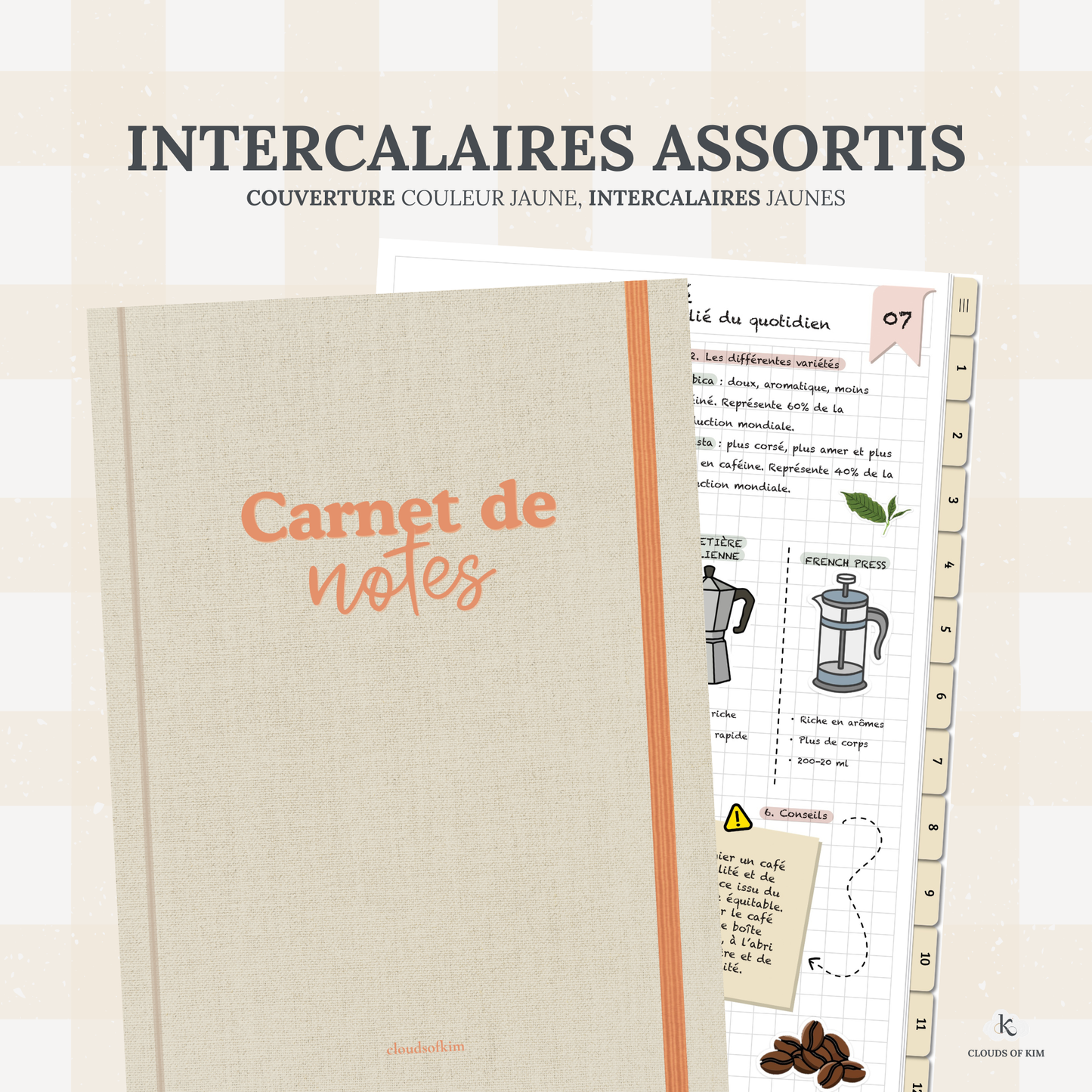 CARNET DE NOTES (JAUNE)