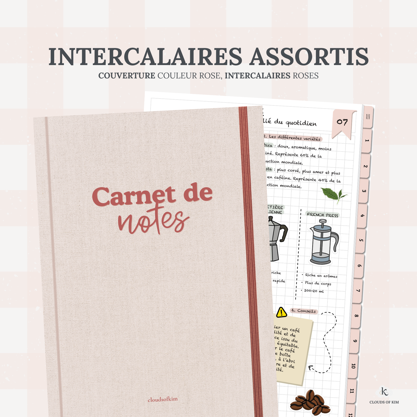 CARNET DE NOTES (ROSE)