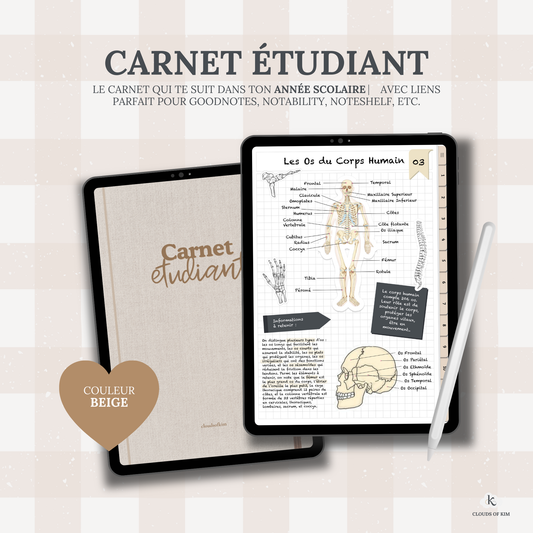 CARNET ÉTUDIANT (BEIGE)