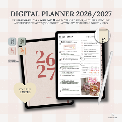 DIGITAL PLANNER 2026/2027 (PASTEL)