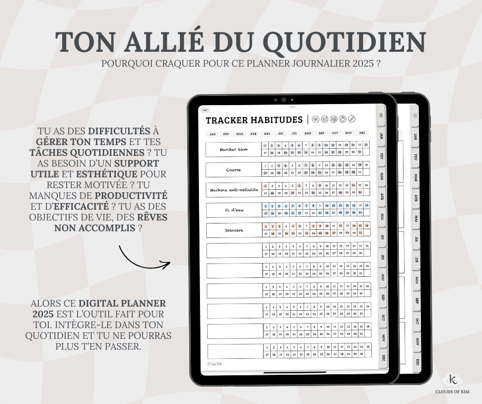 DIGITAL PLANNER JOURNALIER 2025