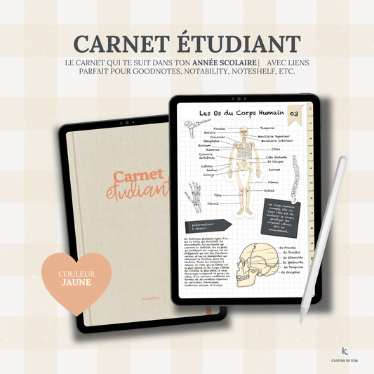 CARNET ÉTUDIANT (JAUNE)