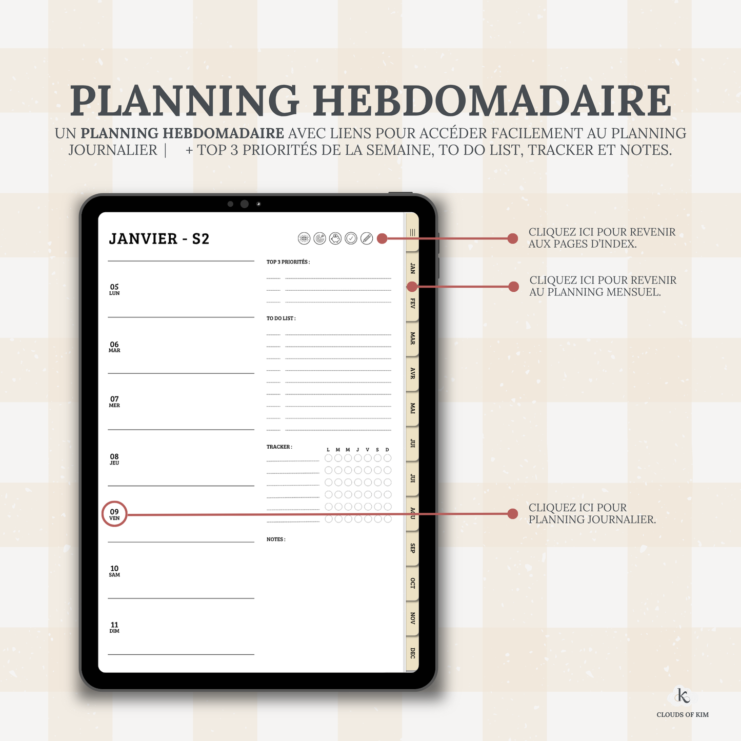 DIGITAL PLANNER 2026 (JAUNE)