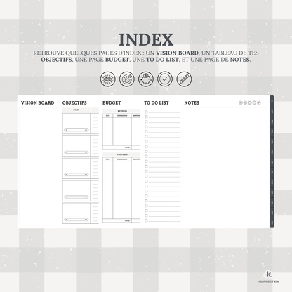 DIGITAL PLANNER NON DATÉ (NOIR)