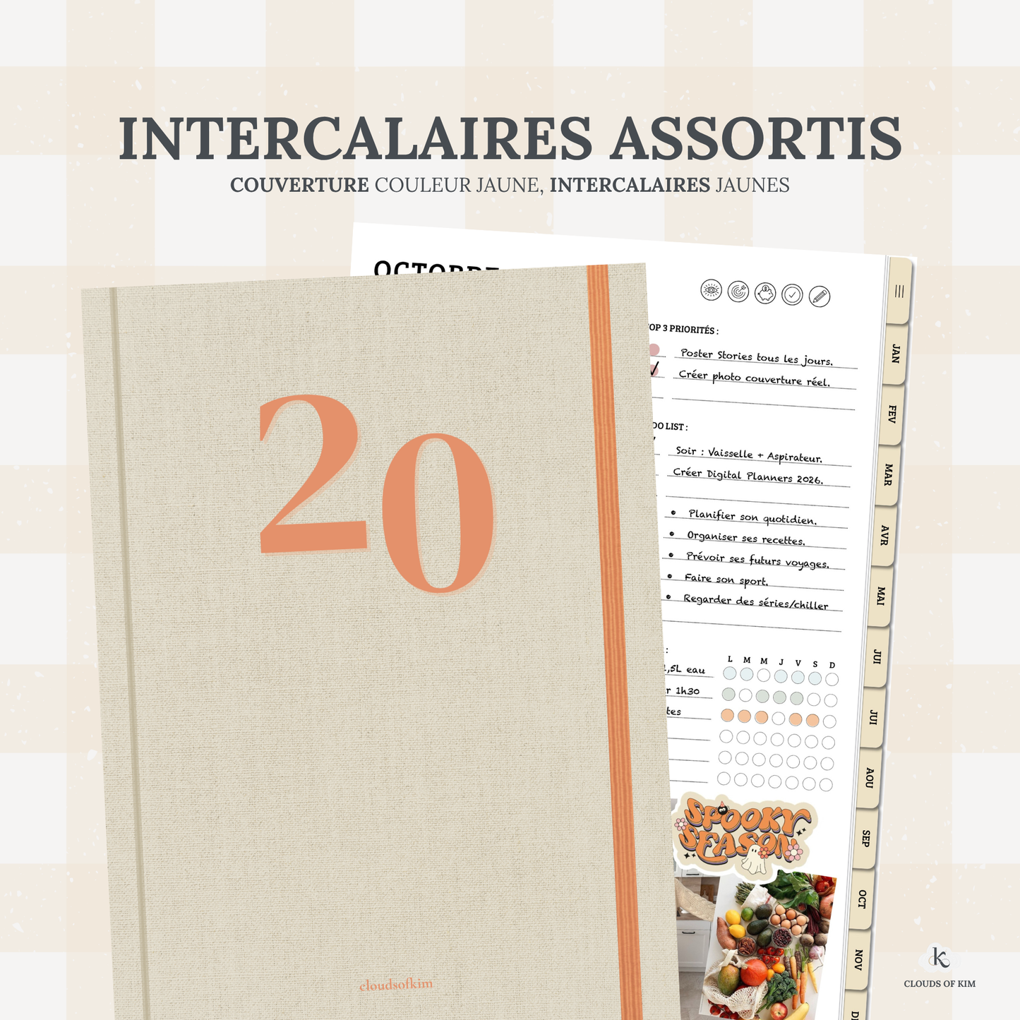 DIGITAL PLANNER NON DATÉ (JAUNE)