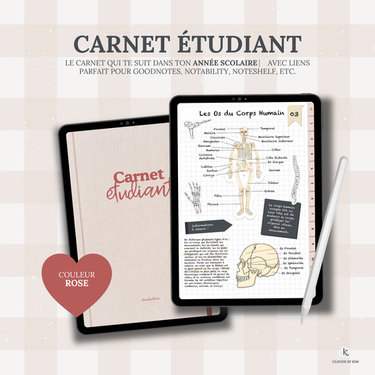 CARNET ÉTUDIANT (ROSE)