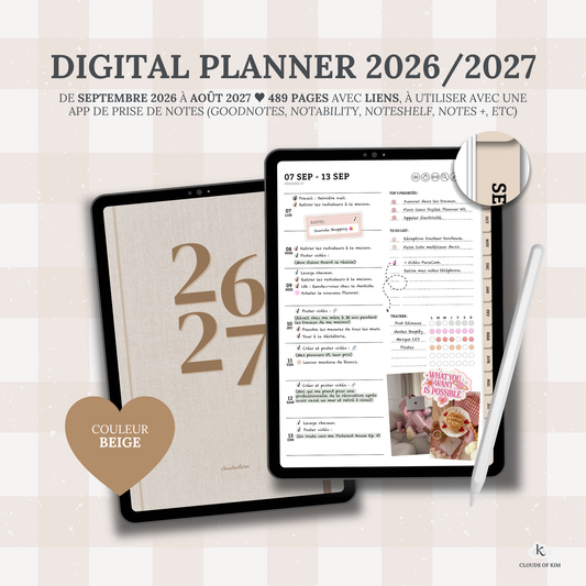 DIGITAL PLANNER 2026/2027 (BEIGE)