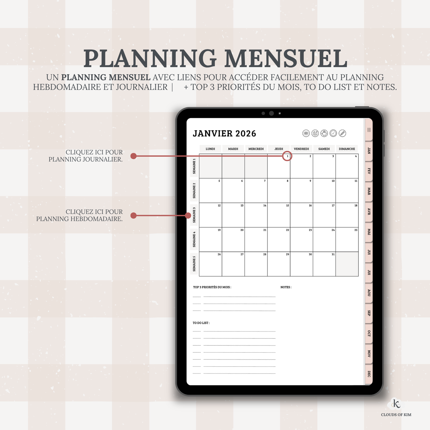 DIGITAL PLANNER 2026 (ROSE)