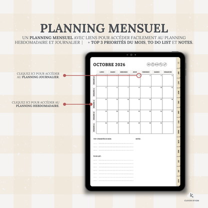 DIGITAL PLANNER 2026/2027 (JAUNE)