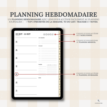DIGITAL PLANNER 2026/2027 (JAUNE)