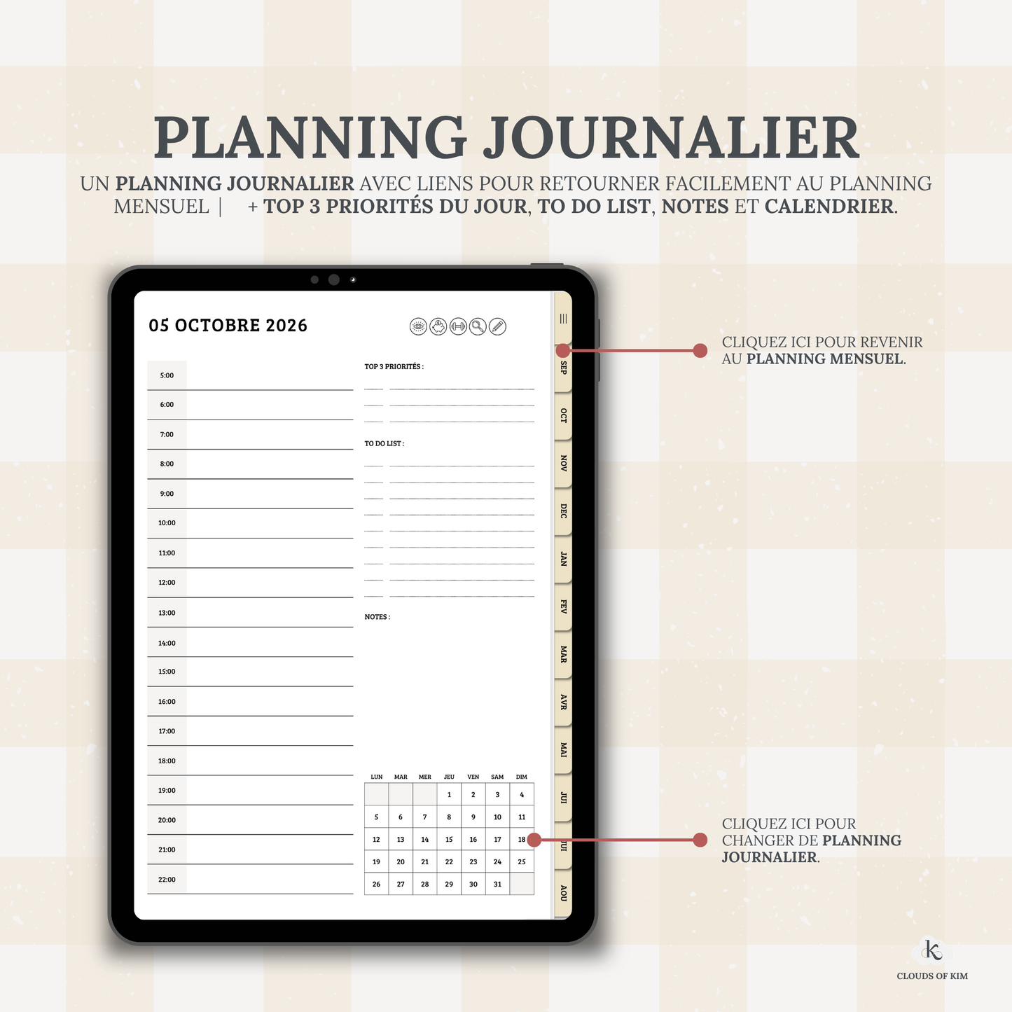 DIGITAL PLANNER 2026/2027 (JAUNE)