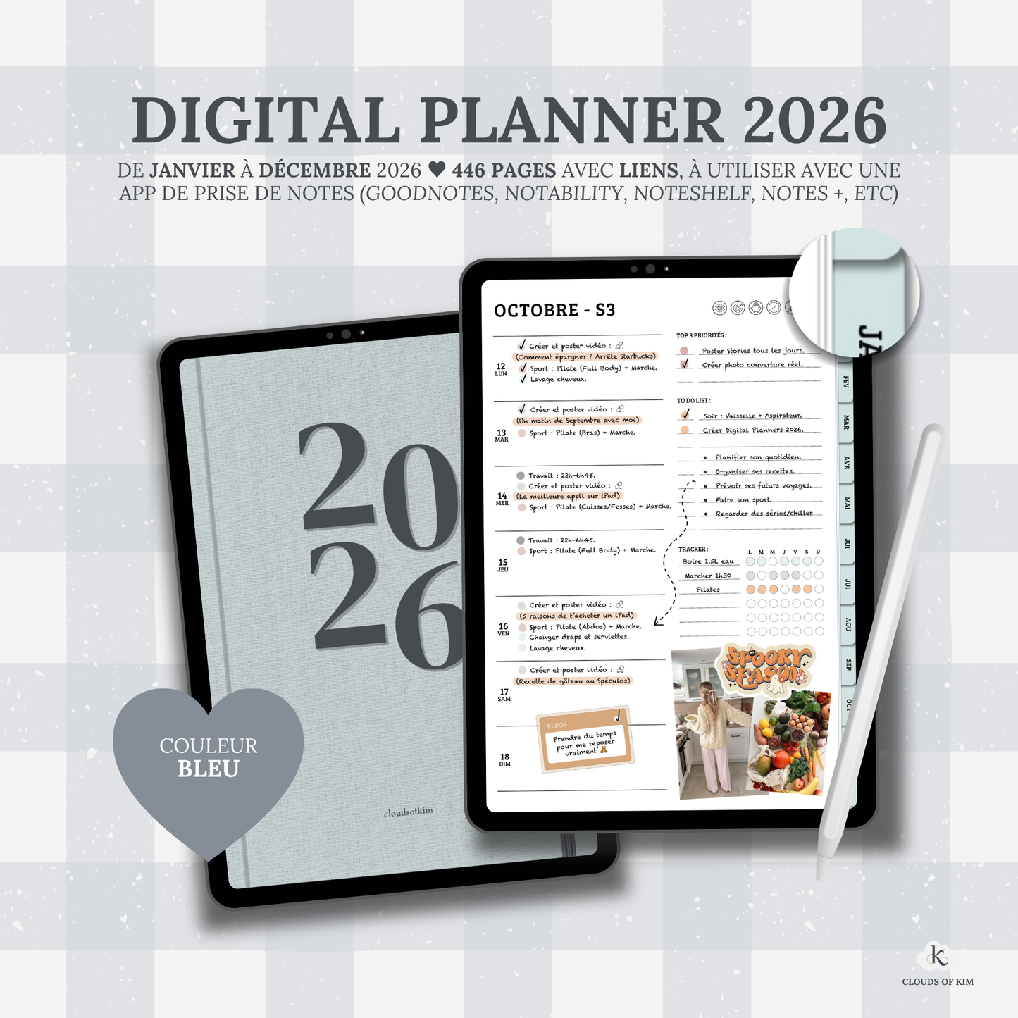 DIGITAL PLANNER 2026 (BLEU)