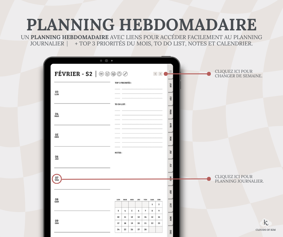 DIGITAL PLANNER JOURNALIER 2025