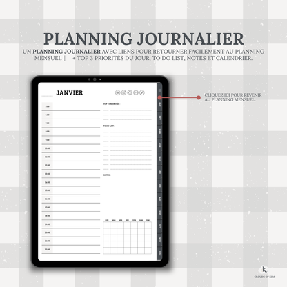 DIGITAL PLANNER NON DATÉ (NOIR)