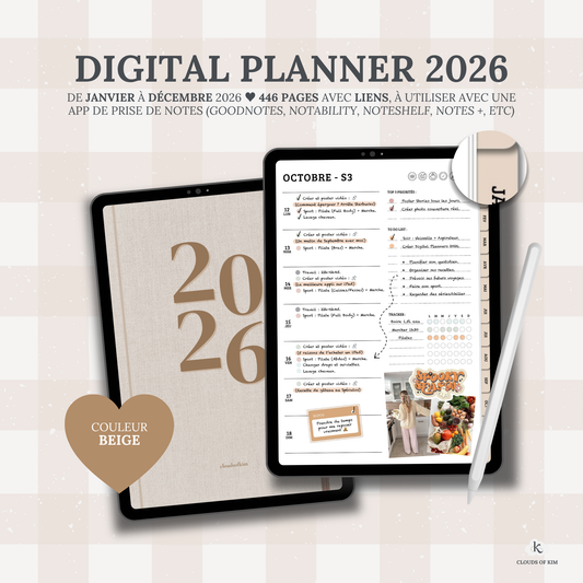DIGITAL PLANNER 2026 (BEIGE)