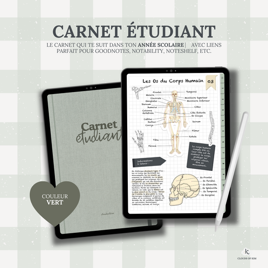 CARNET ÉTUDIANT (VERT)